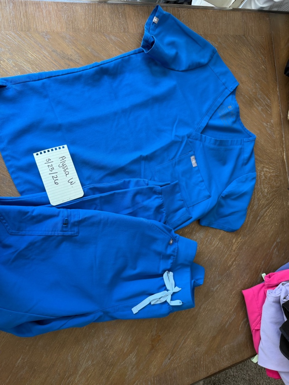 Figs Kids Royal Blue Jogger Sweatpants Set